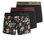 Jack & Jones Herren Boxershort JACFLOWER MICROFIBER TRUNKS 3er Pack Schwarz --