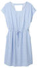 Tom Tailor Denim Damen Kleid EASY Regular Fit Blau Flower Print 32107 M