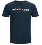 Jack & Jones Herren Rundhals T-Shirt JJECORP LOGO Slim Fit Blau 12184987 XXL