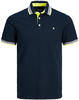Jack & Jones Herren Poloshirt JJEPAULOS Slim Fit Slim Fit Blau Neon 12136668 S