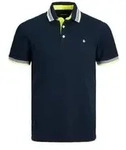 Jack & Jones Herren Poloshirt JJEPAULOS Relaxed Fit Blau Neon 12143859 4XL