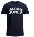 Jack & Jones Herren Rundhals T-Shirt JJECORP LOGO Regular Fit Blau 12158505 XXL