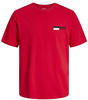 Jack & Jones Herren Rundhals T-Shirt JJECORP LOGO Regular Fit Rot P4 Small Print