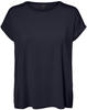 Vero Moda Damen T-Shirt VMAVA PLAIN Regular Fit Blau 10284468 XS