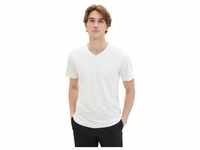 Tom Tailor Herren T-Shirt "V-NECK" im Doppelpack Regular Fit Weiß 20000 L