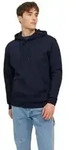 Jack & Jones Herren Hoodie Kapuzenpullover JJEBRADLEY- Relaxed Fit Relaxed Fit Blau