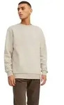 Jack & Jones Herren Sweatshirt JJEBRADLEY SWEAT CREW Relaxed Fit 12249341 Beige S