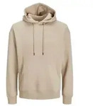 Jack & Jones Herren Hoodie Kapuzenpullover JJESTAR BASIC Relaxed Fit Beige 12208157 L