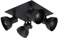 EGLO Deckenleuchte 43434 schwarz, f&uuml;r 4 x E27, max. 40 W