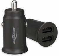 ANSMANN USB-Ladeger&auml;t KFZ CC212, 12 W, 5 V-, 2,4 A, 2-port, schwarz