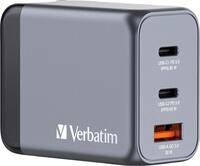 VERBATIM USB-Ladeger&auml;t 32201, 65W, 1x USB-A QC, 2x USB-C PD, grau