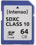 INTENSO SDXC Card 3411490, 64 GB, Class 10