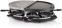 PRINCESS Raclette 8 Oval Stone u. Grill, 1200 W, 8 Personen, 43x30 cm