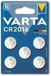 VARTA Knopfzelle Lithium, CR2016, 3V, 5 St&uuml;ck