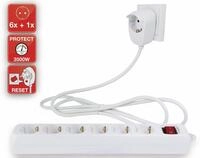 REV Steckdosenleiste Powersplit, 6-fach, mit Schalter, 5 m, wei&szlig;