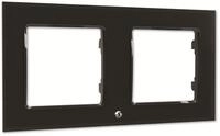 SHELLY Wandtaster-Rahmen Wall Frame 2, schwarz, 2-fach