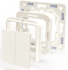 SHELLY Wandtaster-Adapter 232793 , 4-fach, wei&szlig;