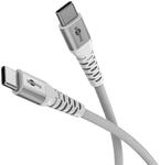 GOOBAY USB-C Textilkabel supersoft 1,0m wei&szlig;