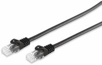 S-IMPULS RJ45 Patchkabel CAT 7 Rohkabel U/UTP, schwarz, 0,5 m