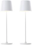 BRILLIANT LED-Akku-Tischleuchte Kaami, 2 W, 310 lm, 3000 K, wei&szlig;, 2er Set