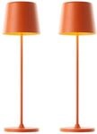BRILLIANT LED-Akku-Tischleuchte Kaami, 2 W, 310 lm, 3000 K, orange, 2er Set