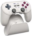 8BITDO Pro 3 Bluetooth Controller & Dock, hellgrau