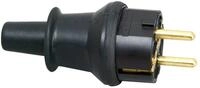 KOPP Schutzkontakt-Stecker 173016008 gro&szlig;, mit Knickschutz, schwarz