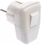 AS SCHWABE Schutzkontakt-Stecker mit Schalter, wei&szlig;