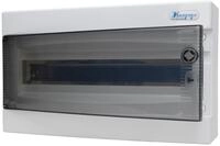 KOPP Aufputz-Verteilerkasten N18C, IP40, mit T&uuml;r, 1-reihig, 18 Pole