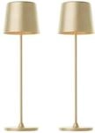 BRILLIANT LED-Akku-Tischleuchte Kaami, 2 W, 310 lm, 3000 K, gold, 2er Set