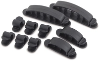LOGILINK Kabel-Manager-Set, 10-teilig, schwarz