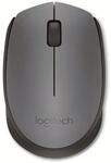 LOGITECH Funkmaus M170, 1000 dpi, 3 Tasten, grau