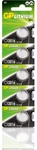 GP Knopfzelle, CR2016, Lithium, 3 V, 5 St.