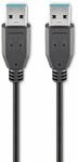 GOOBAY USB 3.0 Super-Speed Anschlusskabel A/A 93928, 1,8 m, schwarz