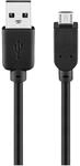 GOOBAY USB 2.0 Hi-Speed Anschlusskabel A/microB 93922 0,6m schwarz