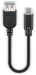 GOOBAY USB 3.0 Typ C/A Anschlusskabel, 67894, 0,2 m, schwarz