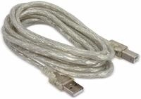 GOOBAY USB 2.0 Anschlusskabel, 3 m, transparent
