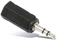 GOOBAY Klinkenadapter, Stecker 3,5 mm stereo / Kupplung 2,5 mm stereo, schwarz