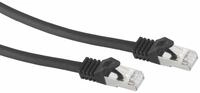 S-IMPULS RJ45 Patchkabel S/FTP (PIMF), m. CAT.7 Rohkabel, 3 m, schwarz