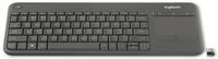 LOGITECH Funktastatur K400, Plus TV, Touchpad, Unyfying