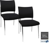 TOPSTAR Besucherstuhl Visit 10 Polster schwarz 2er Pack