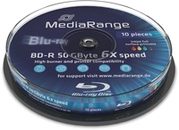 MEDIARANGE Blu-ray Disc BD-R 50 GB, Spindel, Inkjet printable, 10 St&uuml;ck