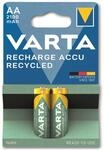 VARTA Akku NiMH, Mignon, AA, HR06, 1.2V/2100mAh, Accu Recycled, Pre-charged, 2er Pack