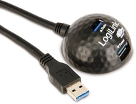 LOGILINK USB 3.0 Tisch-Dockingstation LOGILINK CU0035 USB-A/M zu USB-A/F schwarz 1,5m