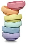 Stapelstein Original Mini rainbow pastel 6er