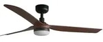 DC Deckenventilator Punt Schwarz-Nussbaum mit LED
