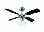 Deckenventilator Portland Ambiance Chrom mit Licht