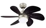 Deckenventilator Turbo Swirl Chrom 76 cm mit Licht
