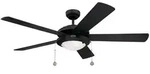 Deckenventilator Comet Schwarz mit Beleuchtung 132 cm