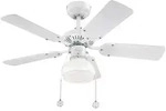 Deckenventilator Princess Radiance Wei&szlig; 90 cm mit Licht